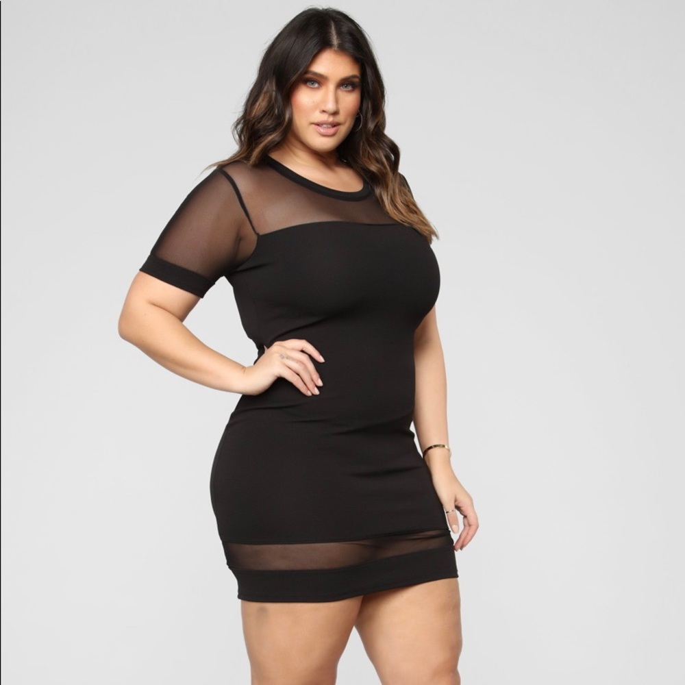 Fashion Nova Black Bodycon Mini Dress